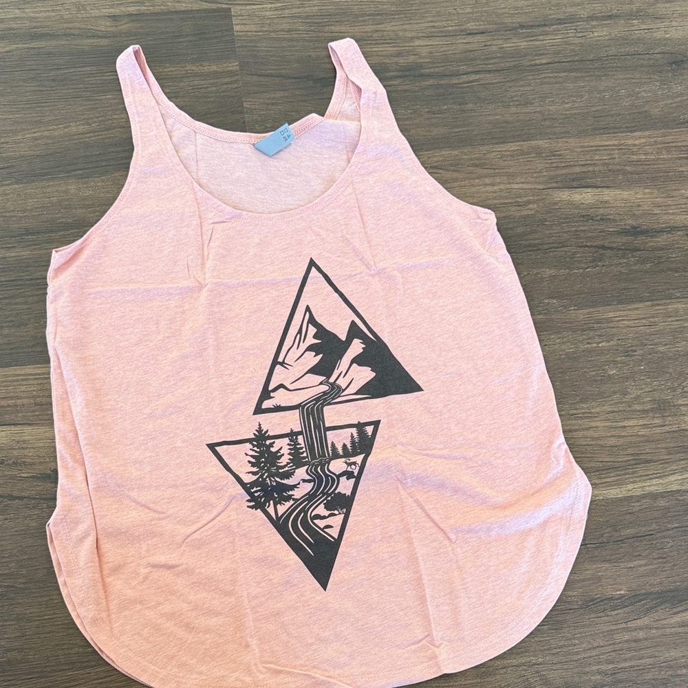 Pink Graphic Tank Top